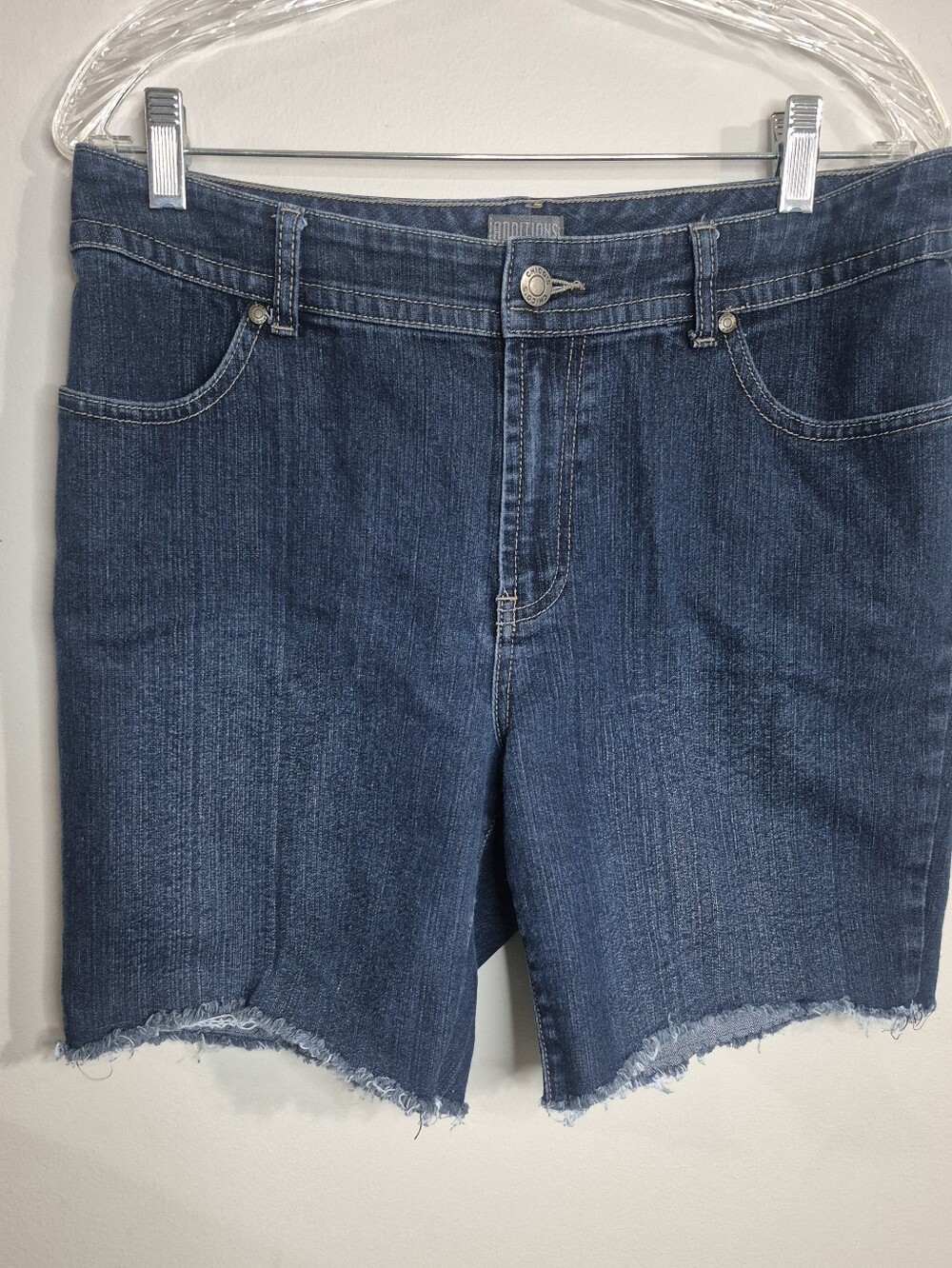 CHICO'S ADDITIONS Women's Dark Blue Denim Cutoff Shorts